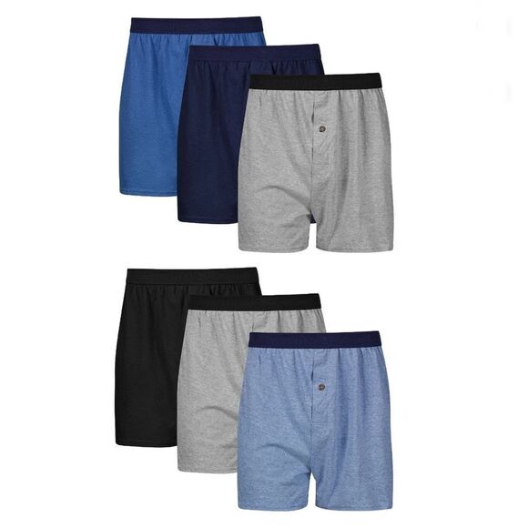Hanes ComfortSoft Cotton Jersey Boxers Underwear Moisture-Wicking 6-Pack Size 2X - Picture 4 of 11